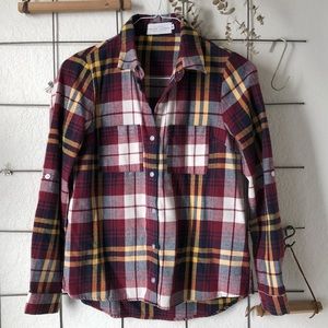 Plaid Button Up Long Sleeve Shirt